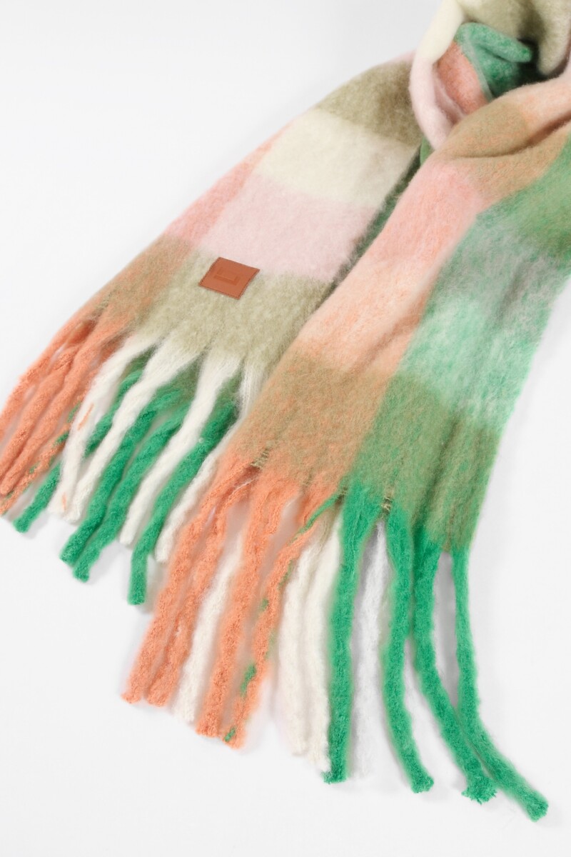Bufanda a cuadros multicolor