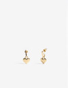Aros Argollas Metal Aros Argolla Corazón Metal - Dorado
