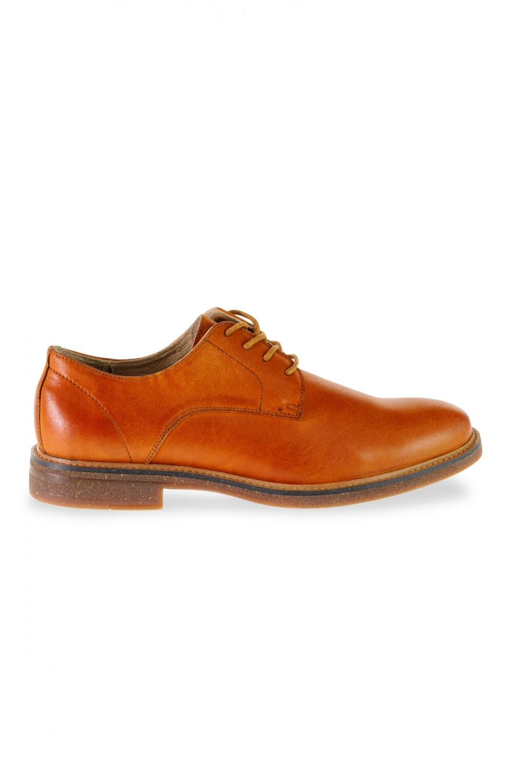 ZAPATO DE CUERO CON CORDONES Marron