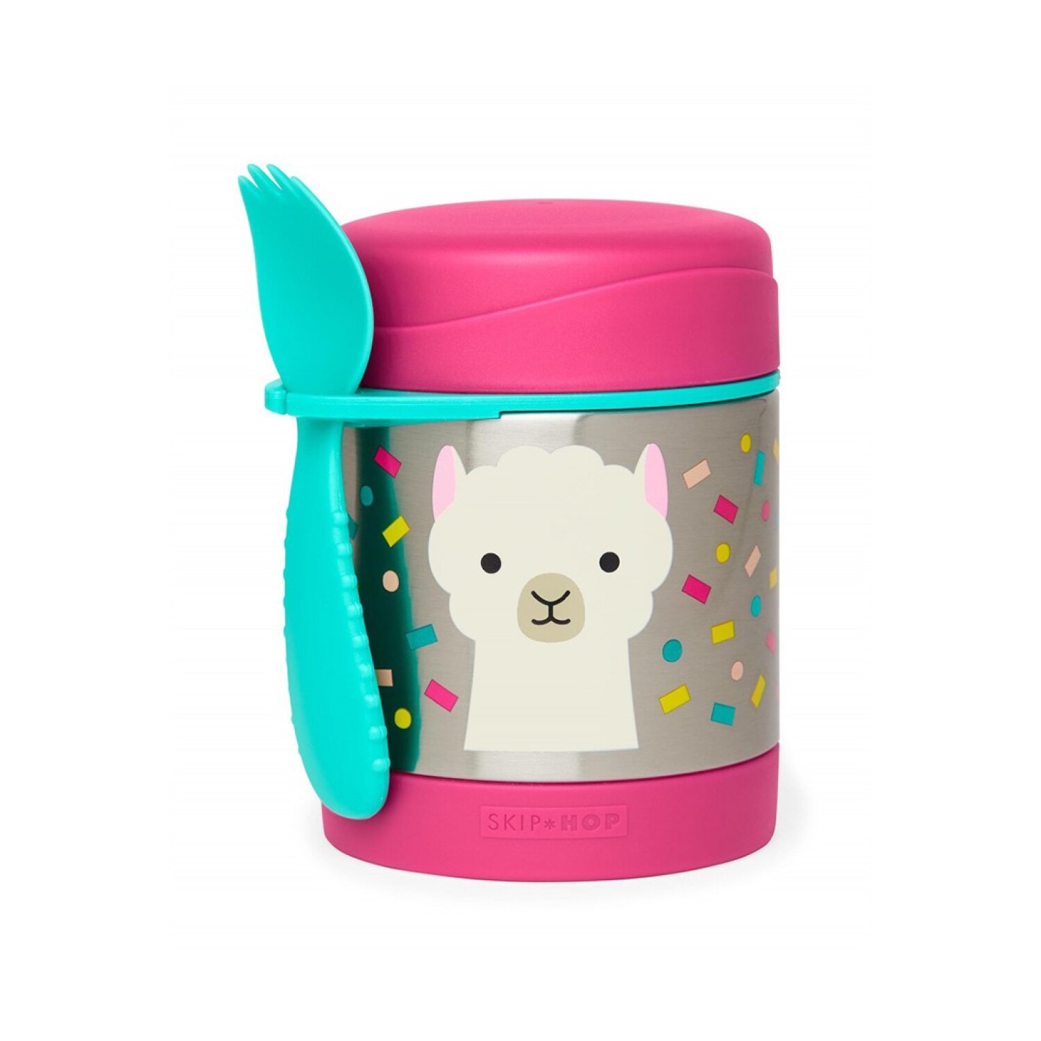 Tupper de Acero Inoxidable Con Cuchara Para Niños Diseño Perro