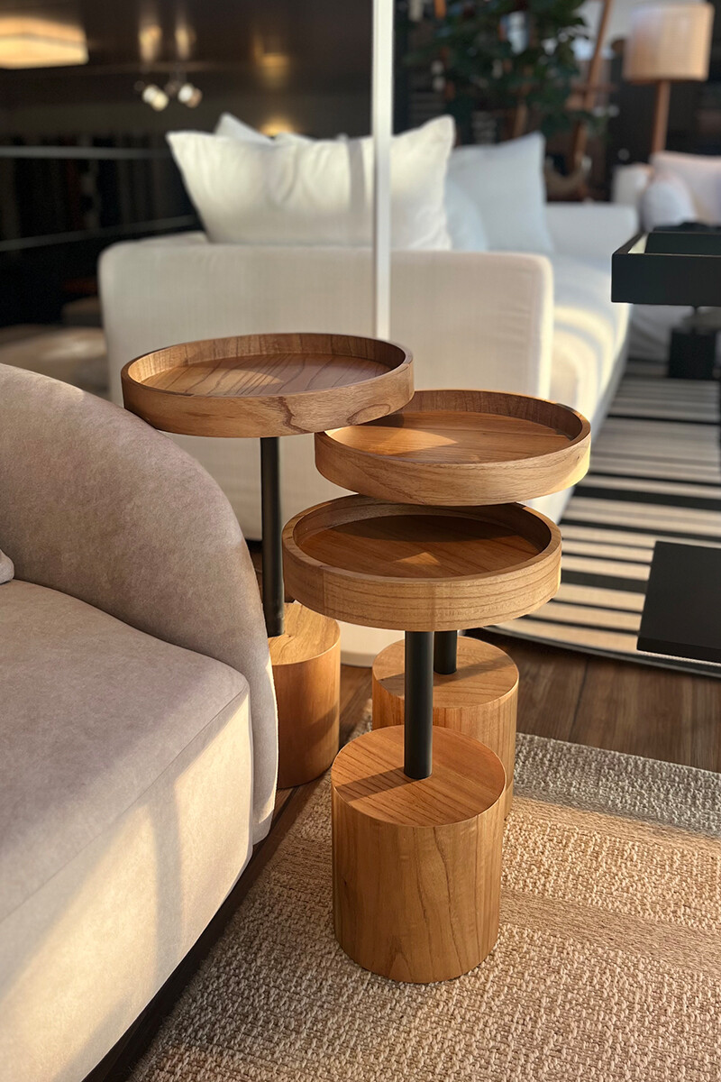 Star MESA LATERAL STAR M CINAMOMO NATURAL 35X35X55H CM