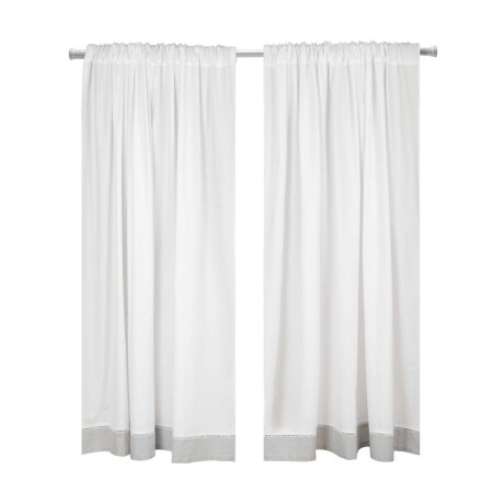 CORTINA ALGODON GRIS GUARDA DE LINO SET X 2
