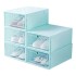 Caja Zapatos Zapatera Transparente Organizador Apilable Color Variante Verdeagua