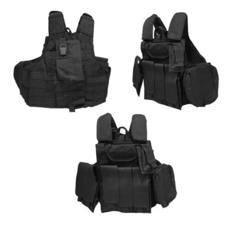 Chaleco Táctico Negro Ajustable Arye Gris/Negro