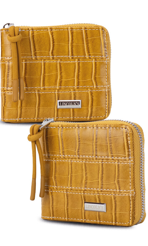 BILLETERA CANDELA CROCO MOSTAZA