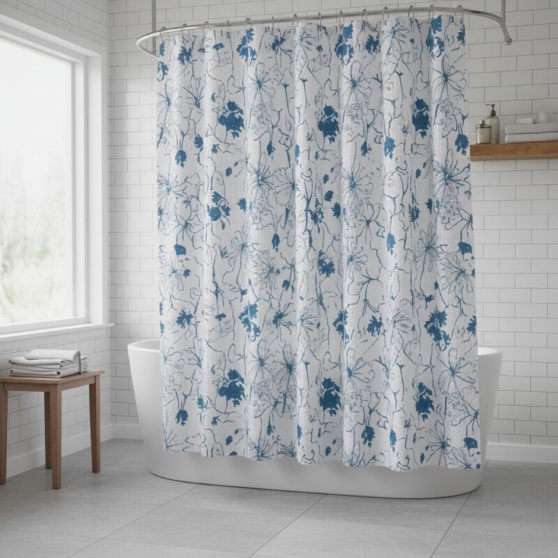 CORTINA DIS MARINO DOBBY 178x183cm p/BAÑO Unica
