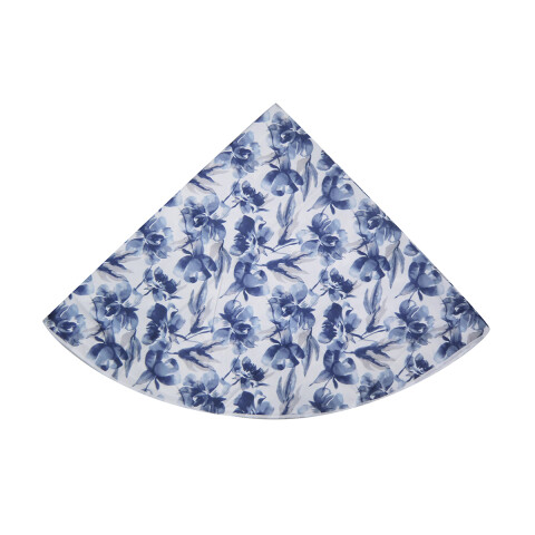Mantel Redondo Waterproof Home Class 160 cm 3577 FLOR AZUL