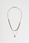 Collar acero mix dorado
