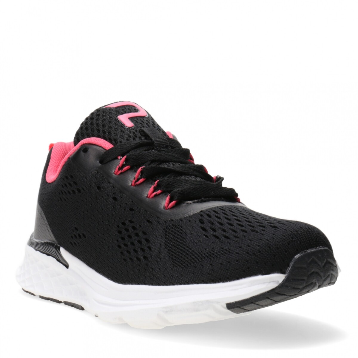 Championes de Mujer Push acordonado MARIAN - Negro - Fucsia 