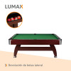 Mesa De Pool Profesional Con Devolución De Bolas + 2 Tacos Verde oscuro