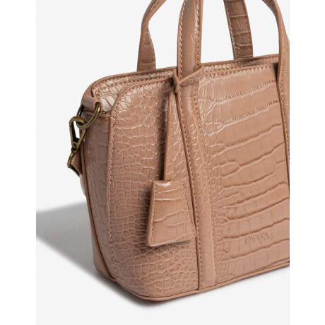 Bandolera Efecto Croco Rosa Claro