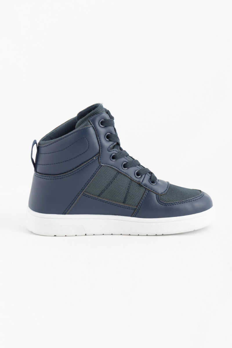 Zapatilla acordonada gris Azul