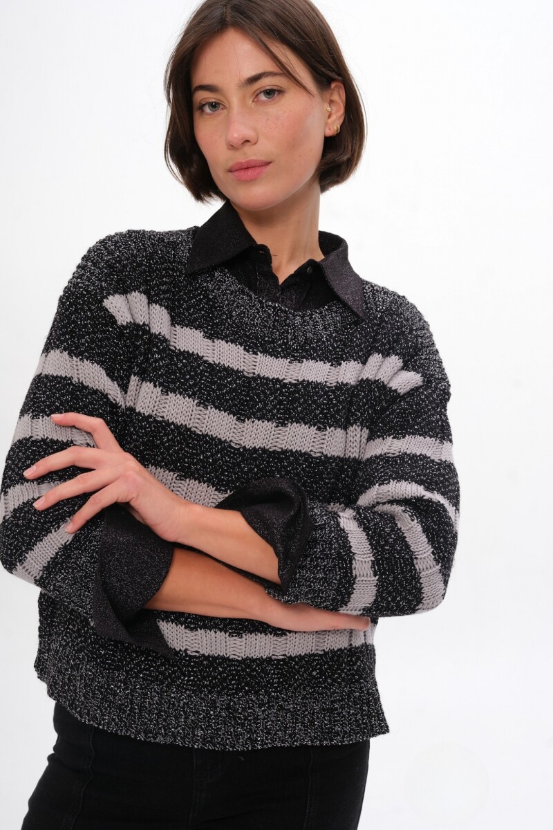 Sweater Serena Negro/Gris