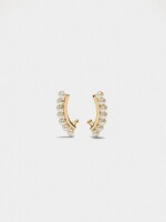 Pendientes Earjacket Con Perlas blanco