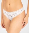 Bikini flower stripe Marfil