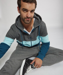 Campera felpa azul