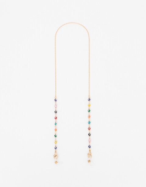 Estuches Anteojos Metal Holder Con Beads De Ojitos Turcos - Combinacion Multicolor