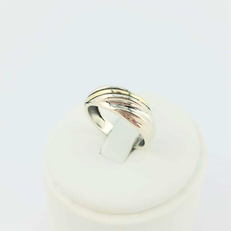 Anillo de Plata 925 con double de Oro 18k. Anillo de Plata 925 con double de Oro 18k.