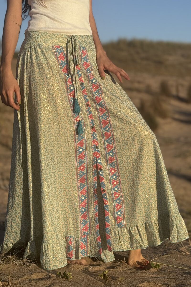 Pollera bella Celeste