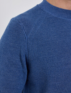 470657 SWEATER HARRINGTON LABEL Azul Piedra