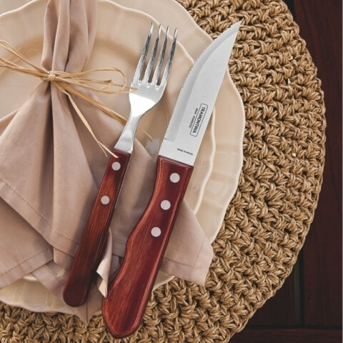 Tenedor Jumbo rojo POLYWOOD, 12 piezas -TRAMONTINA TN9209