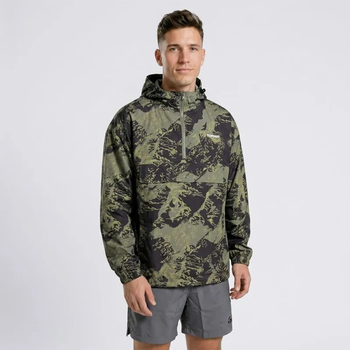 HOODIE 1-2 ZIP NG URB - VERDE DRIED PEAKS 