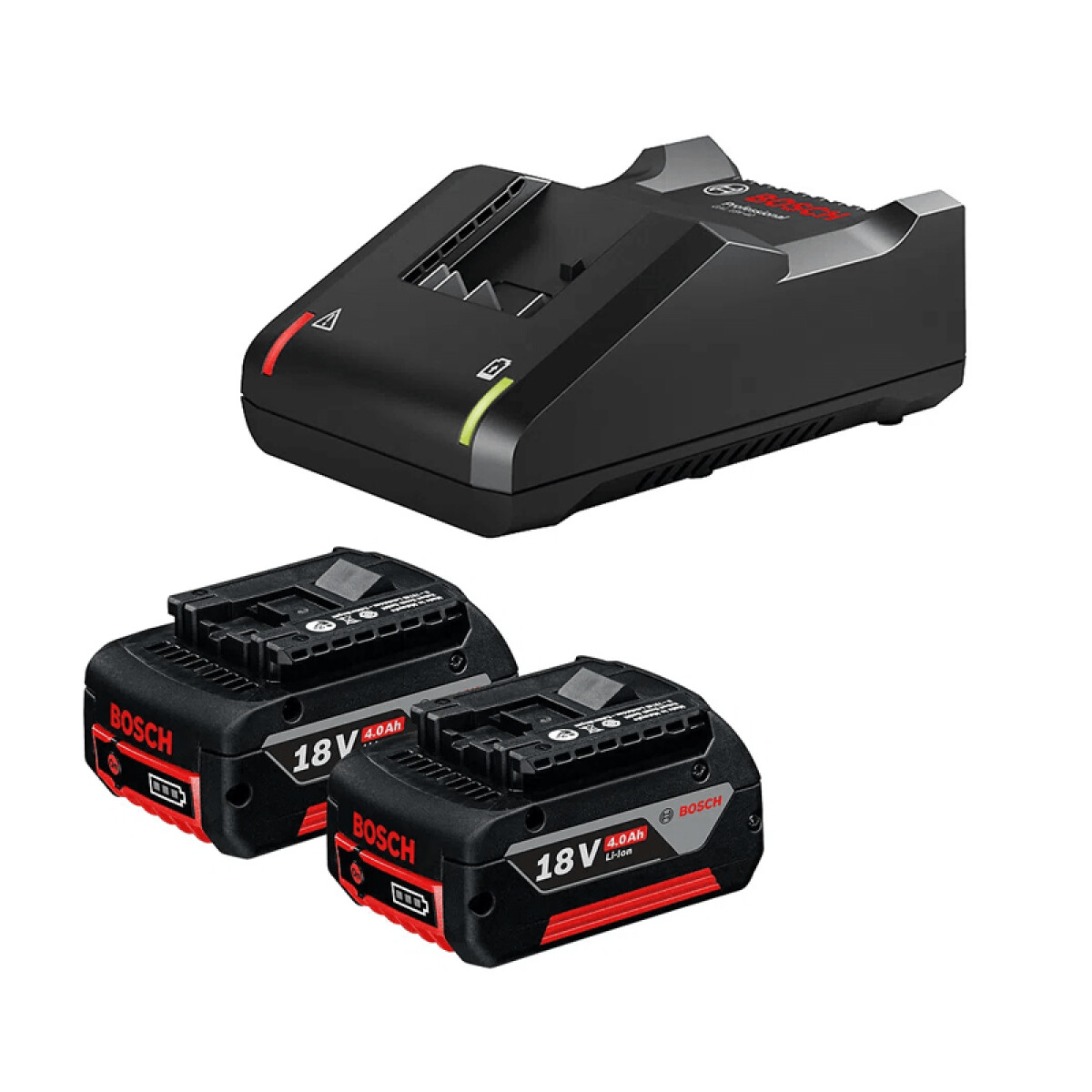 Kit 2 baterías 18V 4.0Ah + cargador bivolt - Bosch - BS1730 