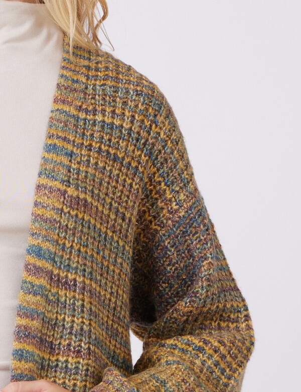 Cardigan Largo Multicolor MULTI/AMARILLO