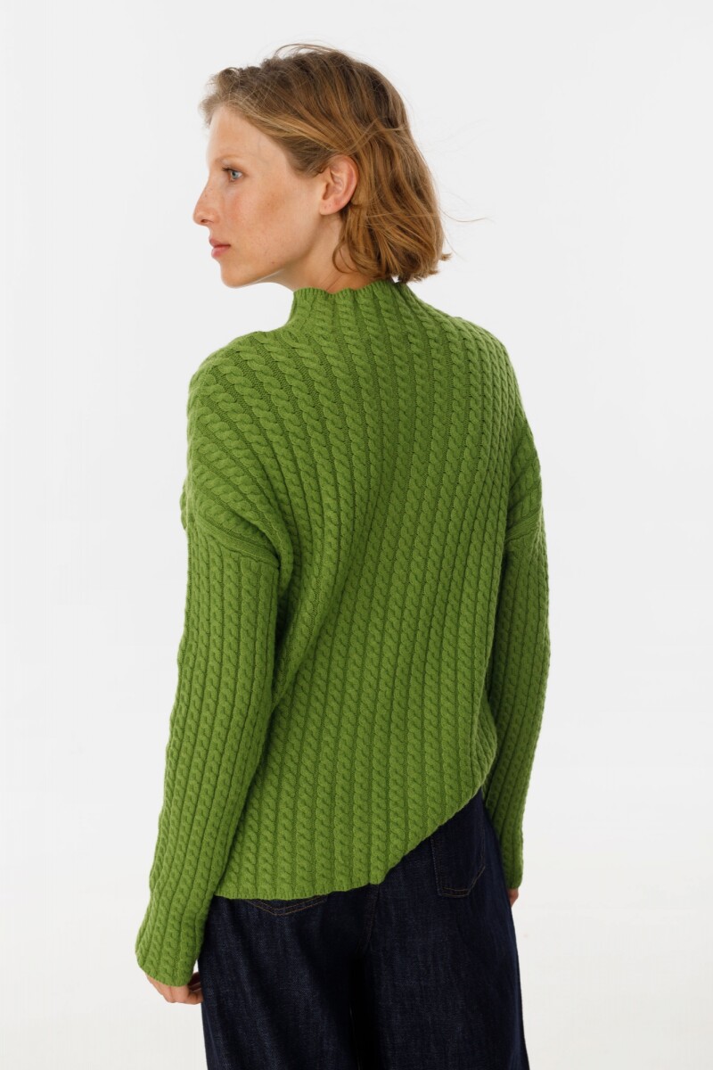 Sweater Espiral Verde Pistacho