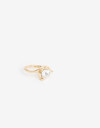 Anillos Chicos Metal Anillo Strass Dedo Meñique - Dorado