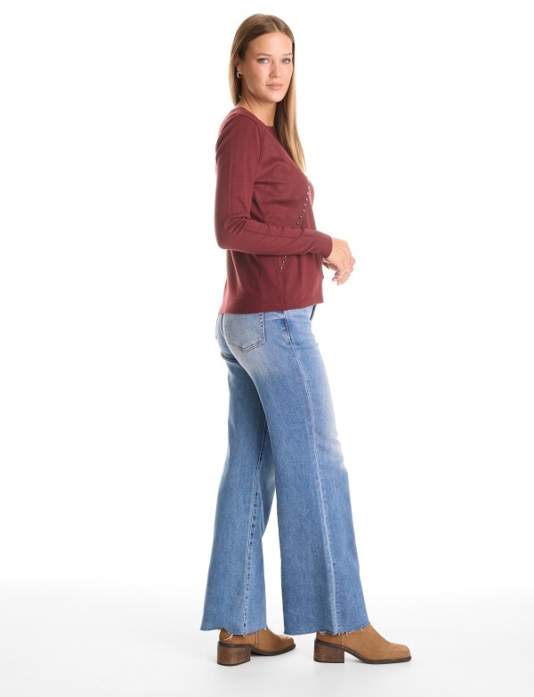 Buzo Combinado Suede BORDEAUX