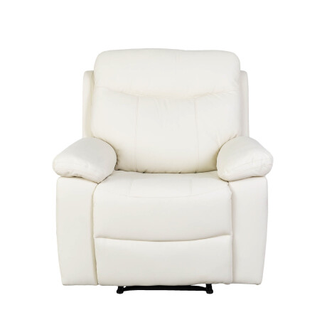 RECLINER 1 CUERPO SIMIL-CUERO NATURAL-BEIGE LEXUS CREMA