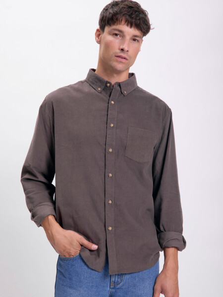Camisa micropana Marrón