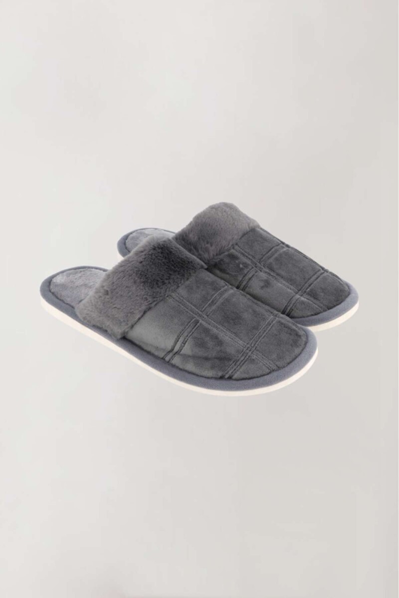 Pantufla escoces - Gris oscuro 