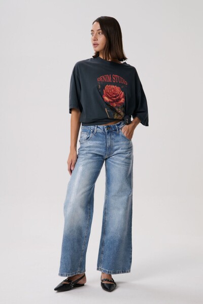 JEAN WIDE LINCE SHINNY Azul