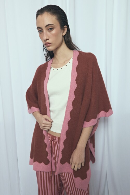 Poncho wavy PREVENTA tostado