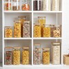 Contenedor de vidrio rectangular tapa madera 2000ml