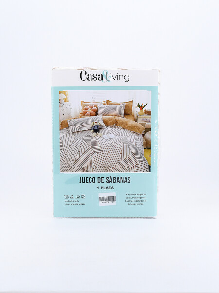 JUEGO DE SABANAS 1 PLAZA BEIGE