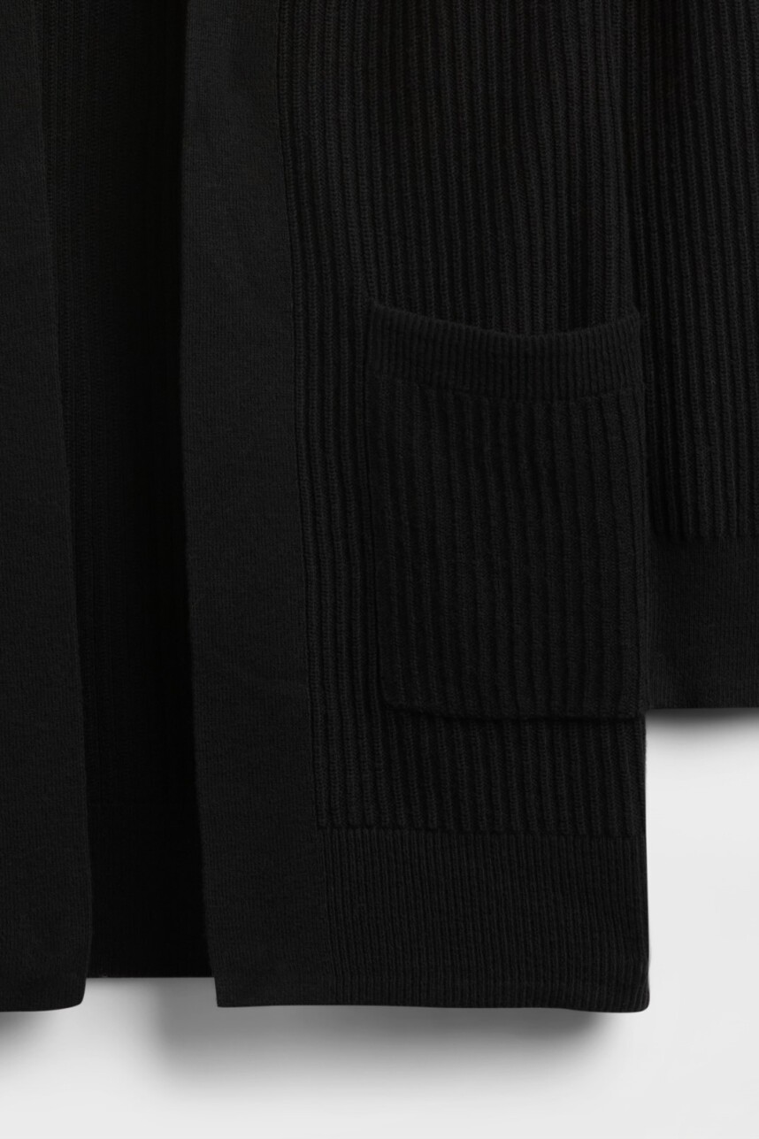 Saco Sin Botones Bella Mujer Black