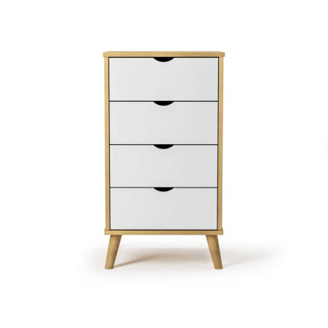 Comoda 4 Cajones Sinfonier Linea Dublin Blanco