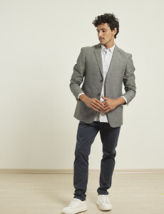 110571 SACO HARRINGTON LABEL Gris Oscuro