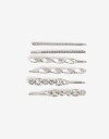 Horquillas con Accesorios Strass Set De 6 Bobby Pins Con Strass. - Plateado