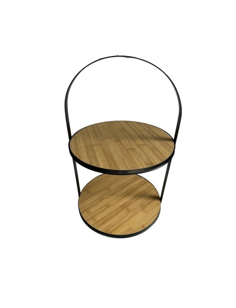 PLATO EXHIBIDOR 2 NIVELES 30.5x30x48CM BAMBOO/MET PLATO EXHIBIDOR 2 NIVELES 30.5x30x48CM BAMBOO/MET