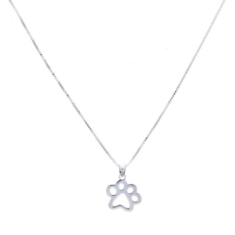 Conjunto de cadena y dije de plata 925 con circonias, HUELLA. Conjunto de cadena y dije de plata 925 con circonias, HUELLA.
