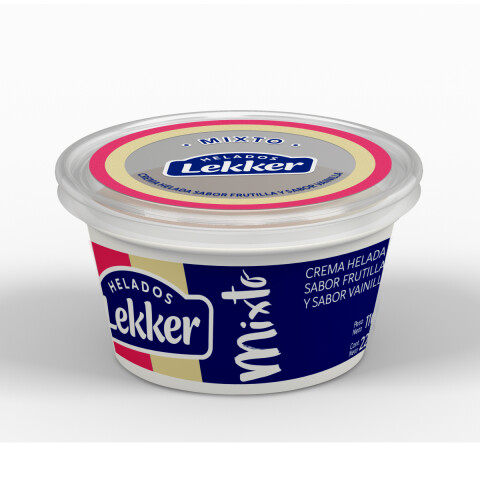 VASITO LEKKER 220 CC x6 FRUTILLA / CREMA Vasito Lekker 220 Cc X6 Frutilla / Crema