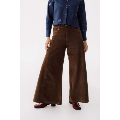 Pantalón Wide XL Corderoy Chocolate