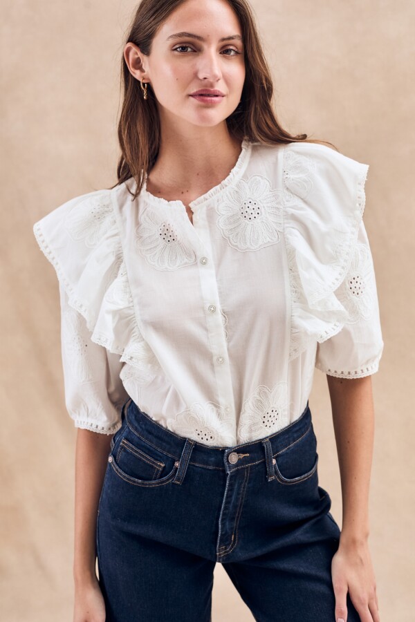 Blusa Volados Crudo