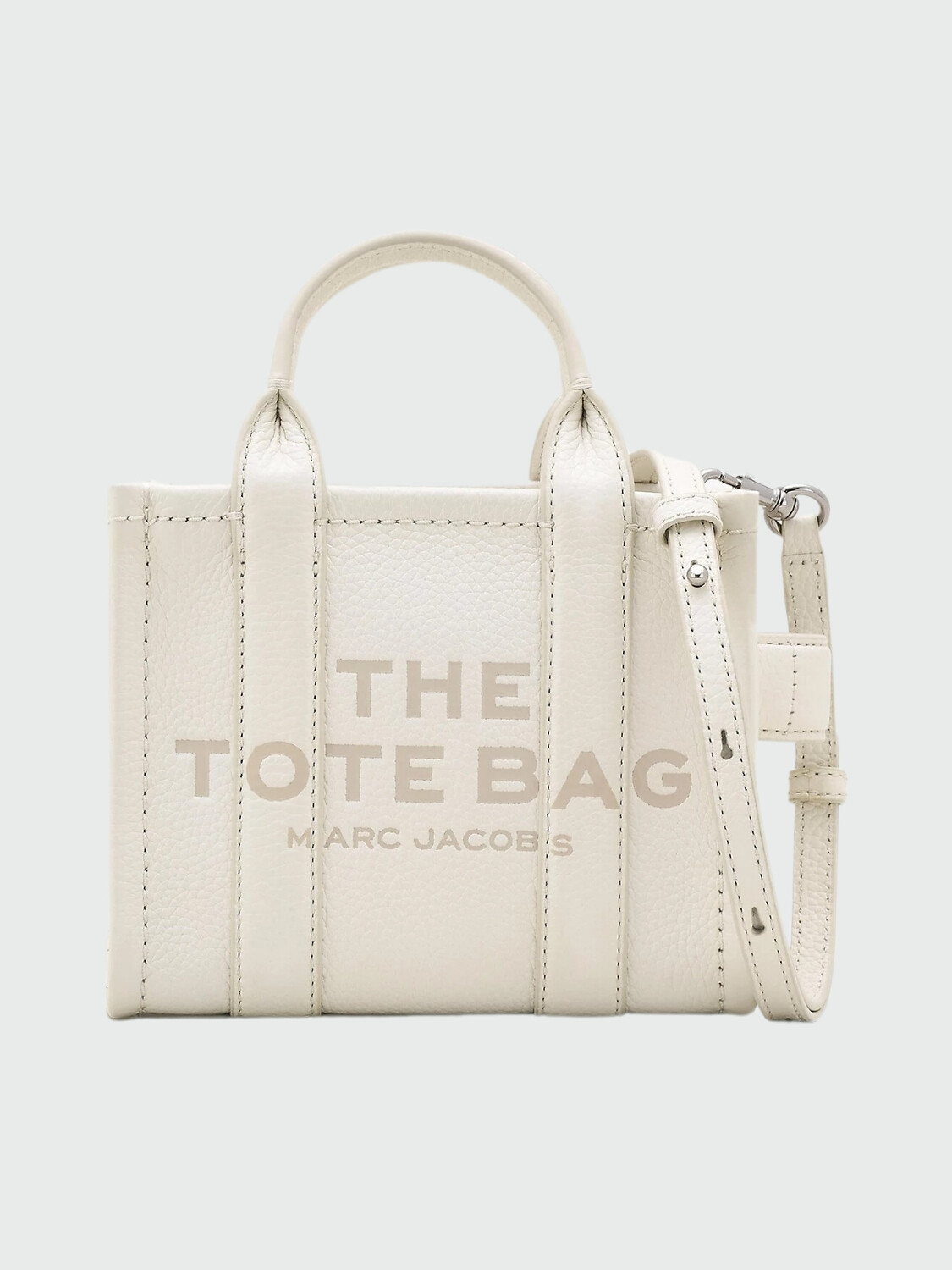 Marc Jacobs - Bolso de cuero, Mini Tote Bag Blanco