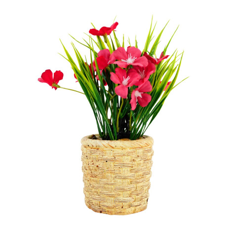 Planta artificial con maceta de ceramica Planta artificial con maceta de ceramica