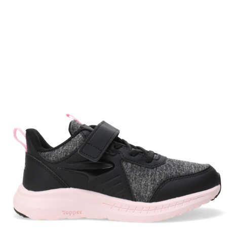 Championes de Niños Topper Wind IV Negro - Rosa